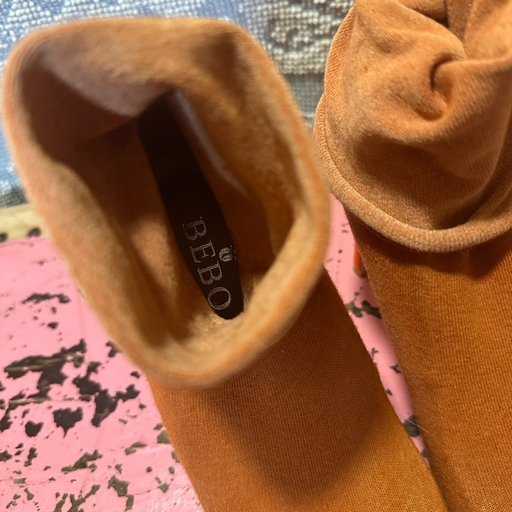 BEBO Women’s unique orange sock high heels sz 7 - Picture 8 of 9
